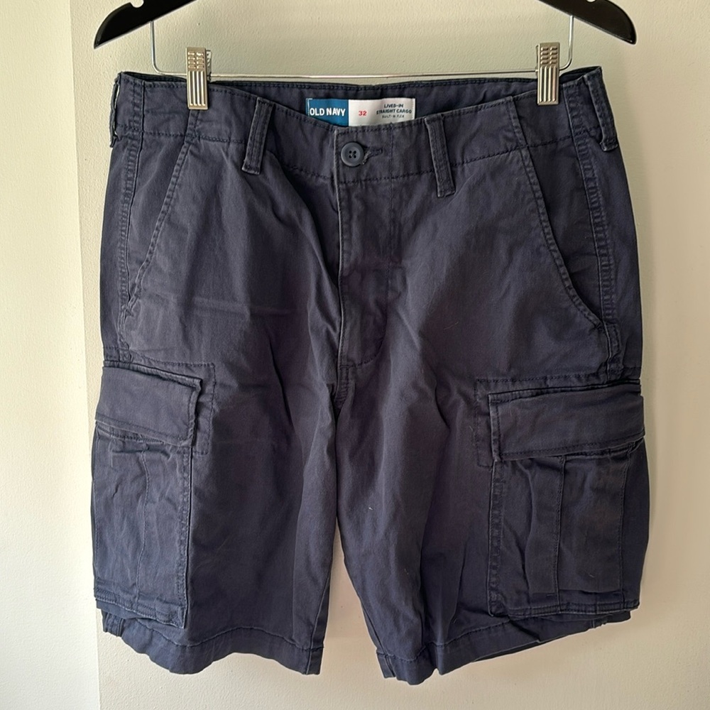 Navy Men's Cargo Shorts 32
